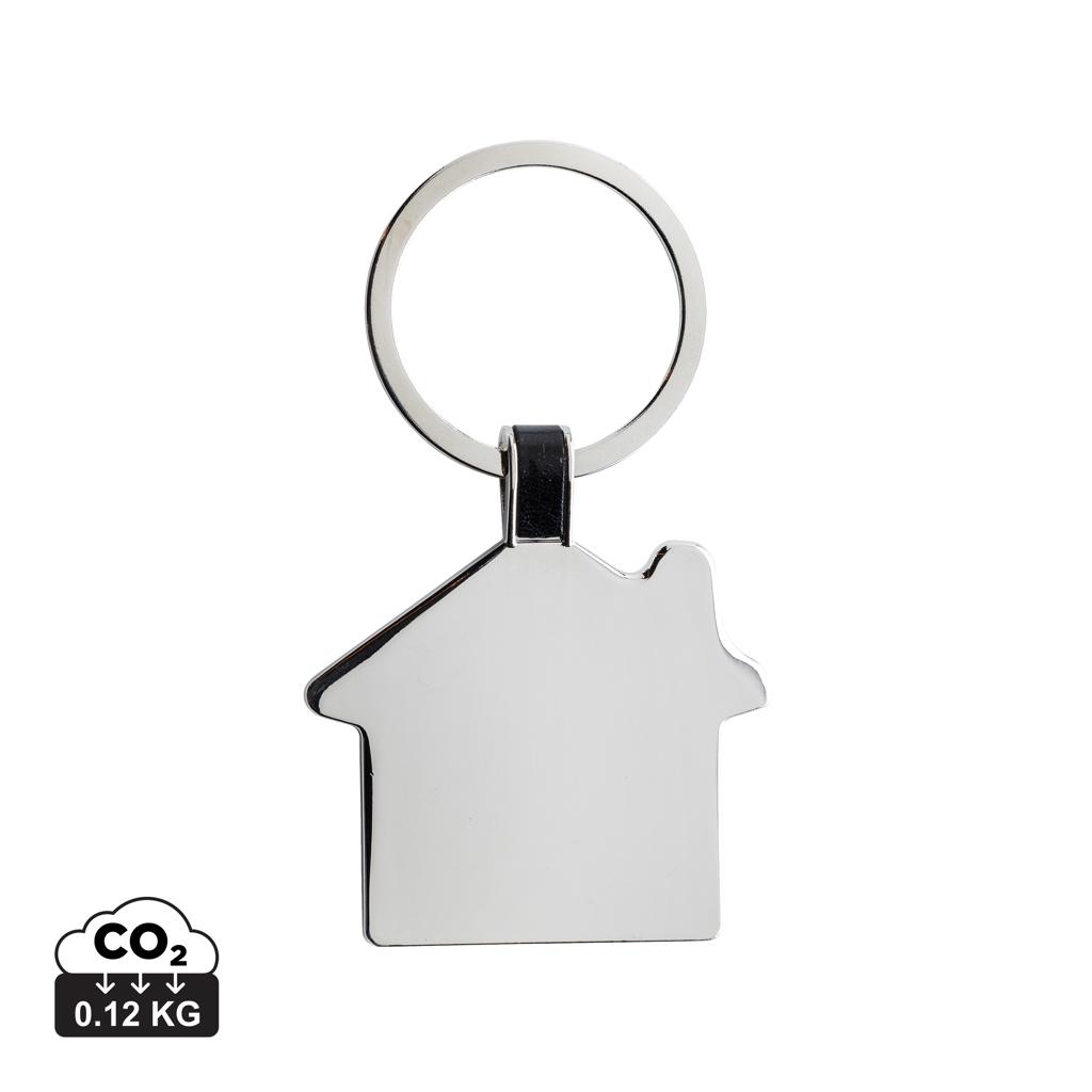 RCS recycled zinc alloy house keyring silver