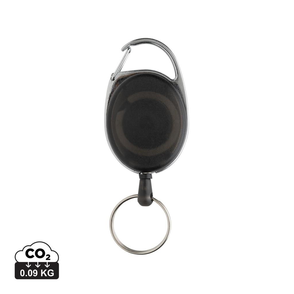 RCS recycled ABS roller clip keychain black