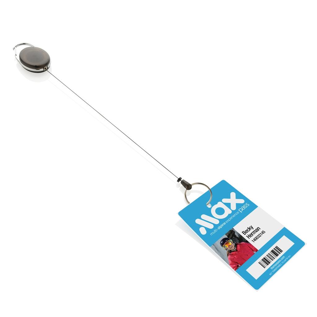 RCS recycled ABS roller clip keychain black