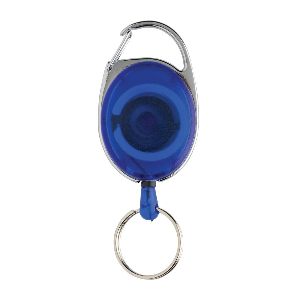 RCS recycled ABS roller clip keychain blue