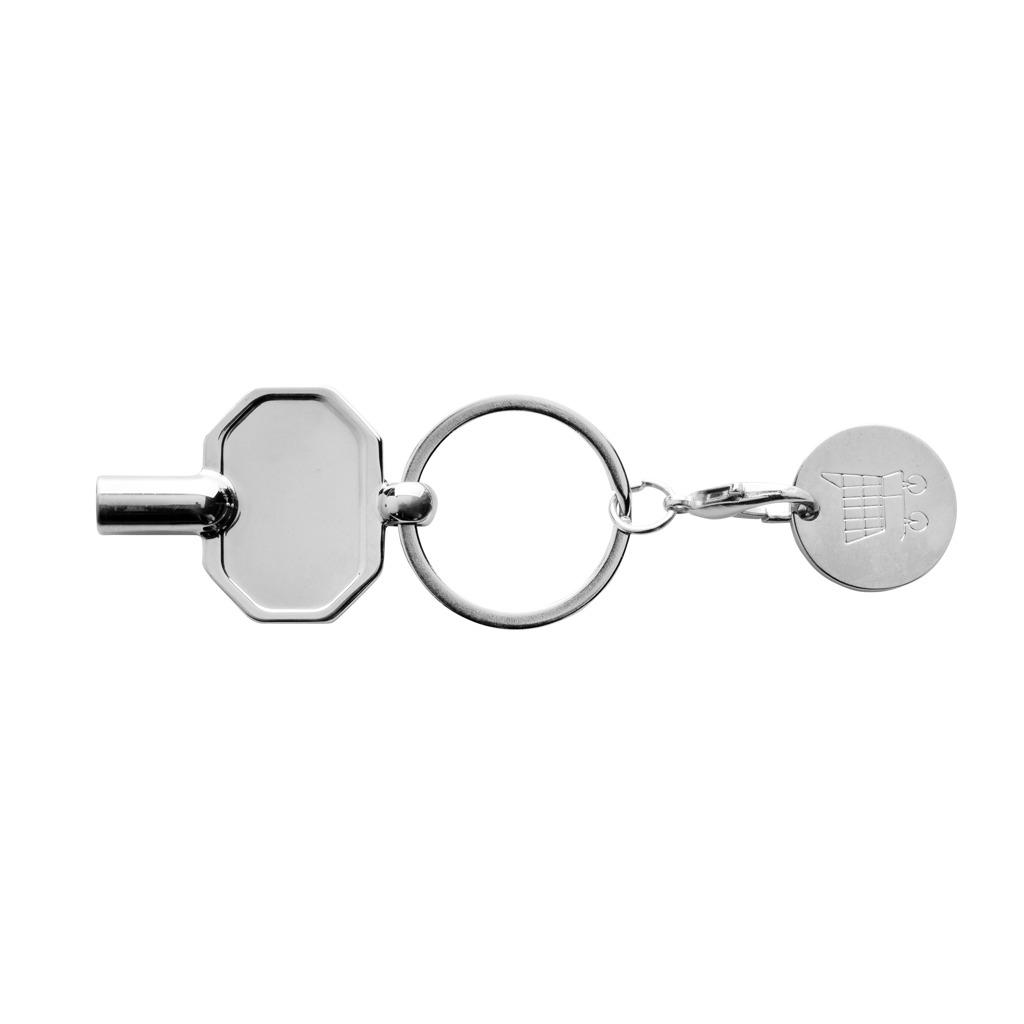 RCS recycled zinc alloy radiator key keychain with coin silver