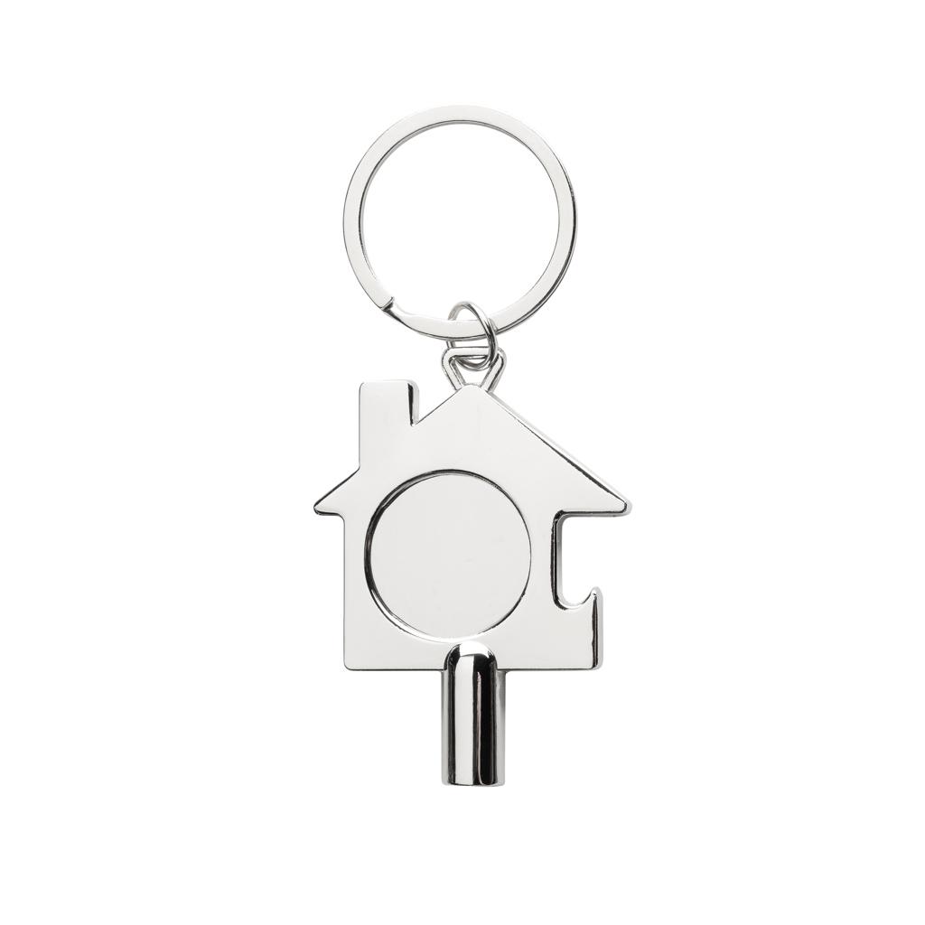 RCS recycled zinc alloy 3 in 1 keychain silver