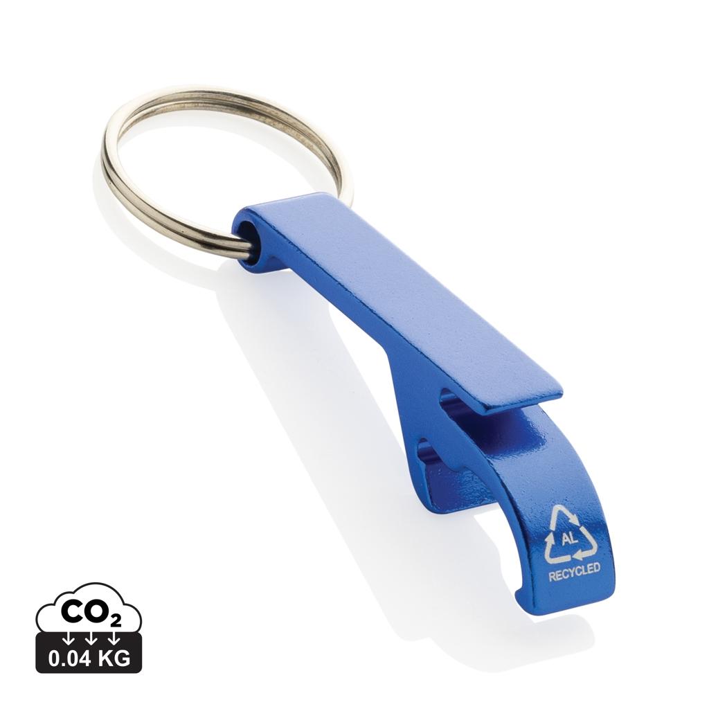 RCS recycled aluminum bottle and can opener blue