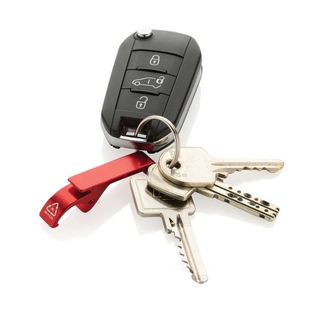 RCS recycled aluminum bottle and can opener red