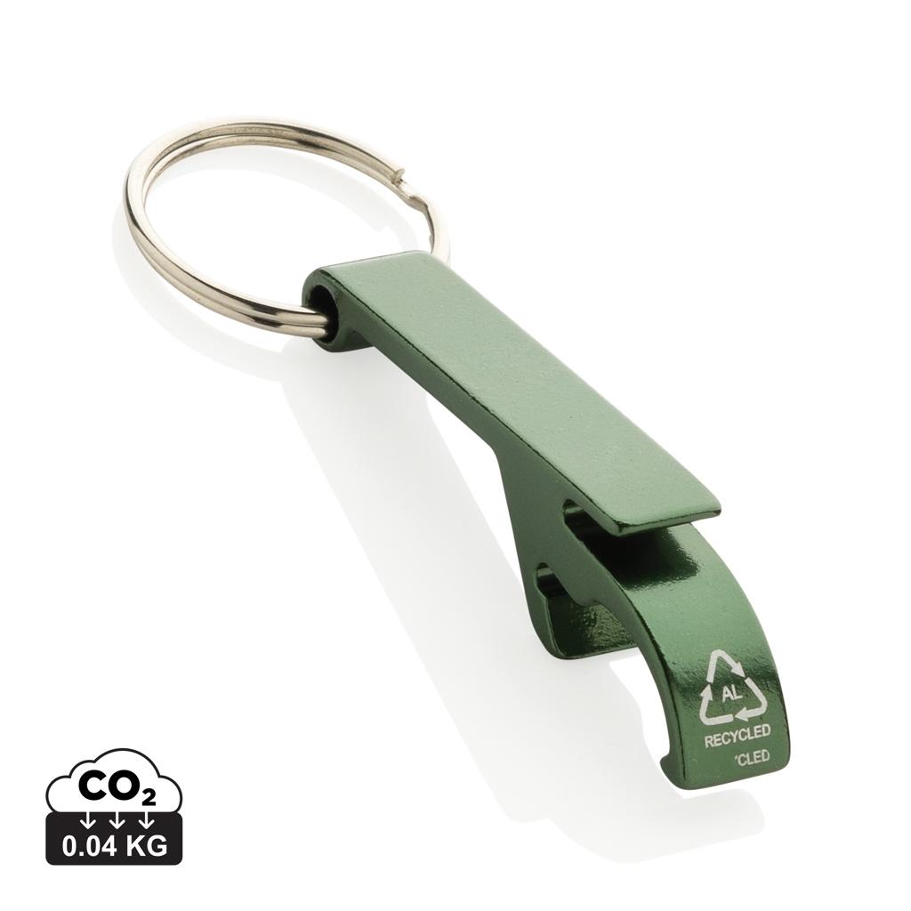 RCS recycled aluminum bottle and can opener green