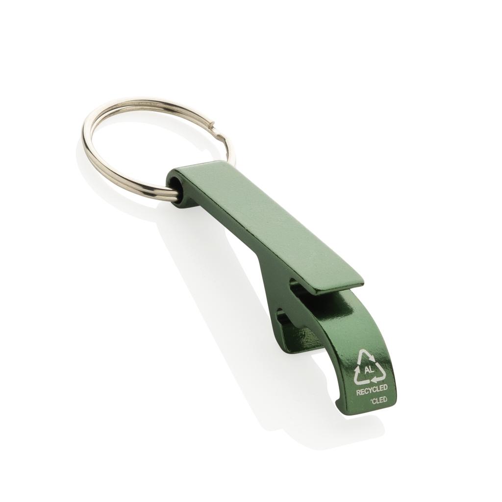 RCS recycled aluminum bottle and can opener green