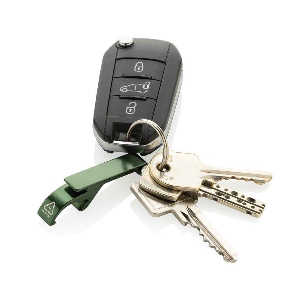 RCS recycled aluminum bottle and can opener green