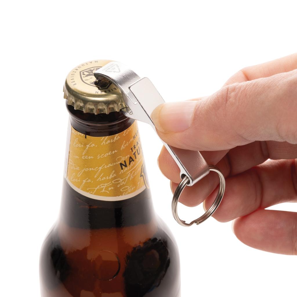 RCS recycled aluminum bottle and can opener silver