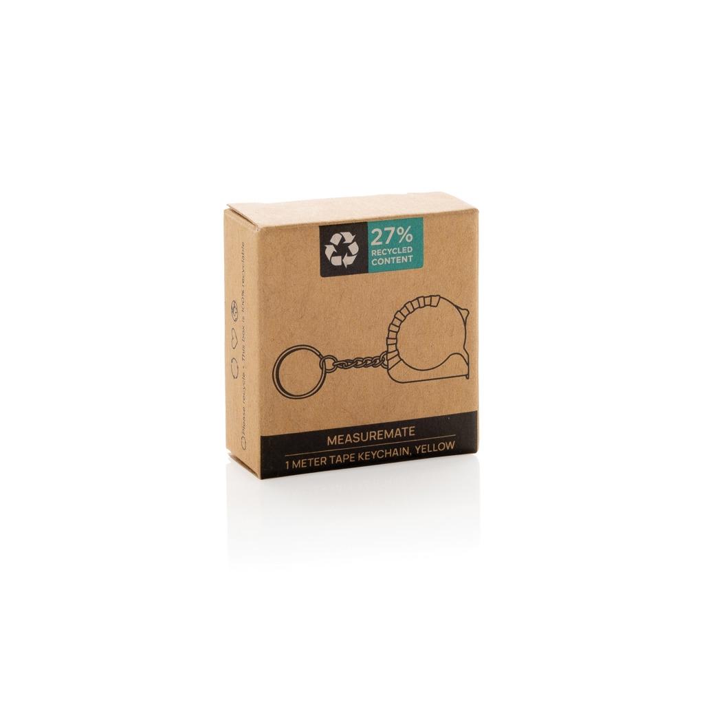 MeasureMate RCS reycled ABS 1 meter tape keychain yellow