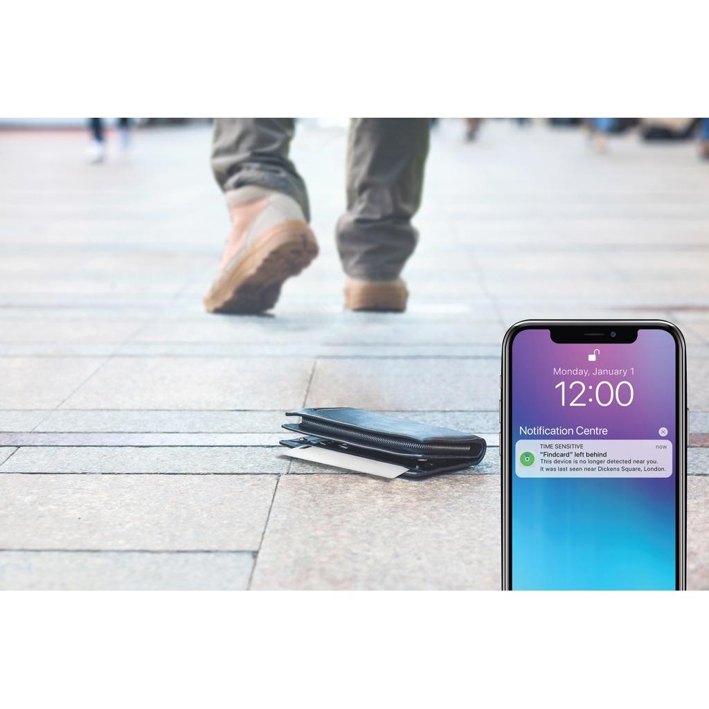 Findcard RCS recycled plastic item finder card transparent