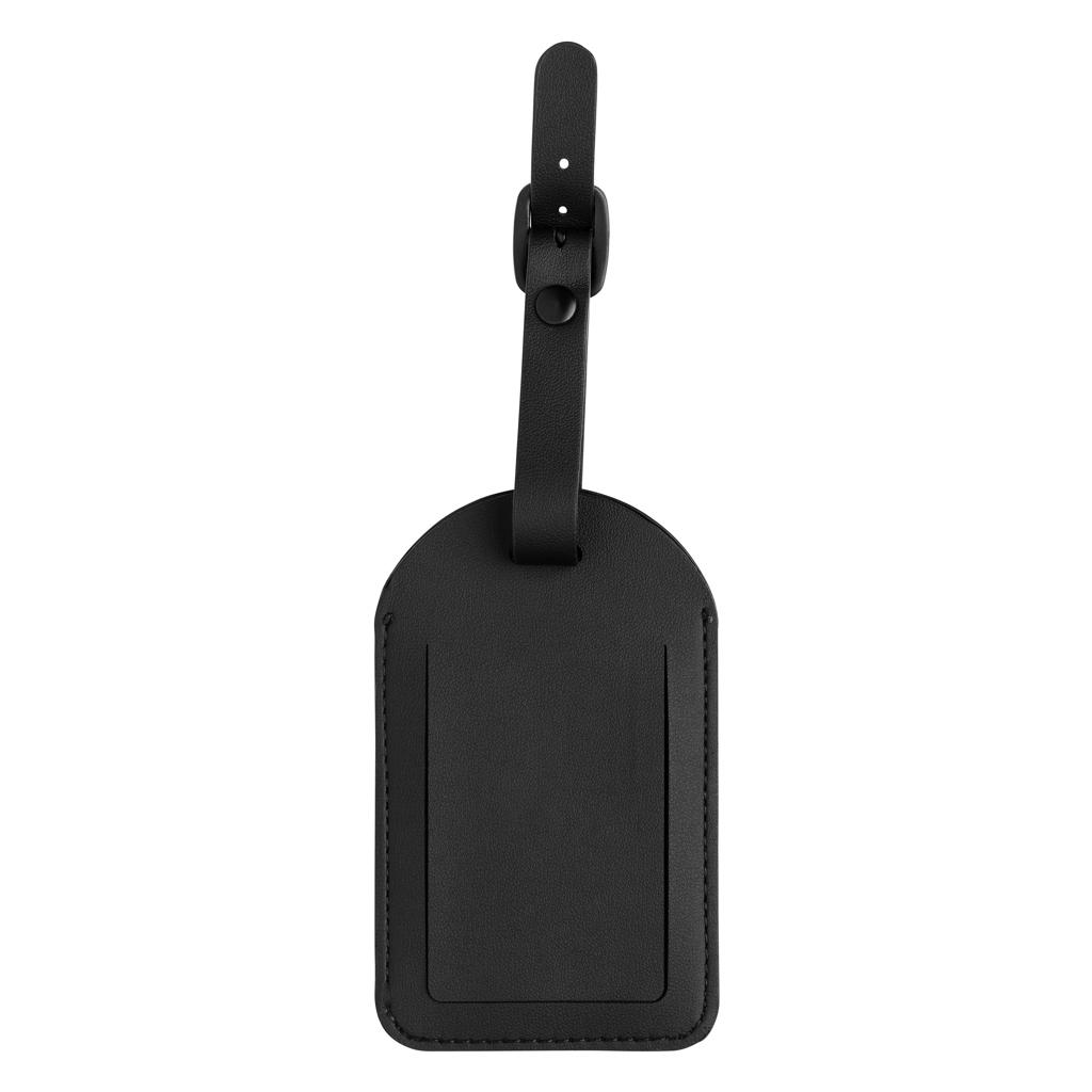 Globetrack RCSrPolyester luggage tag with worldwide locating black