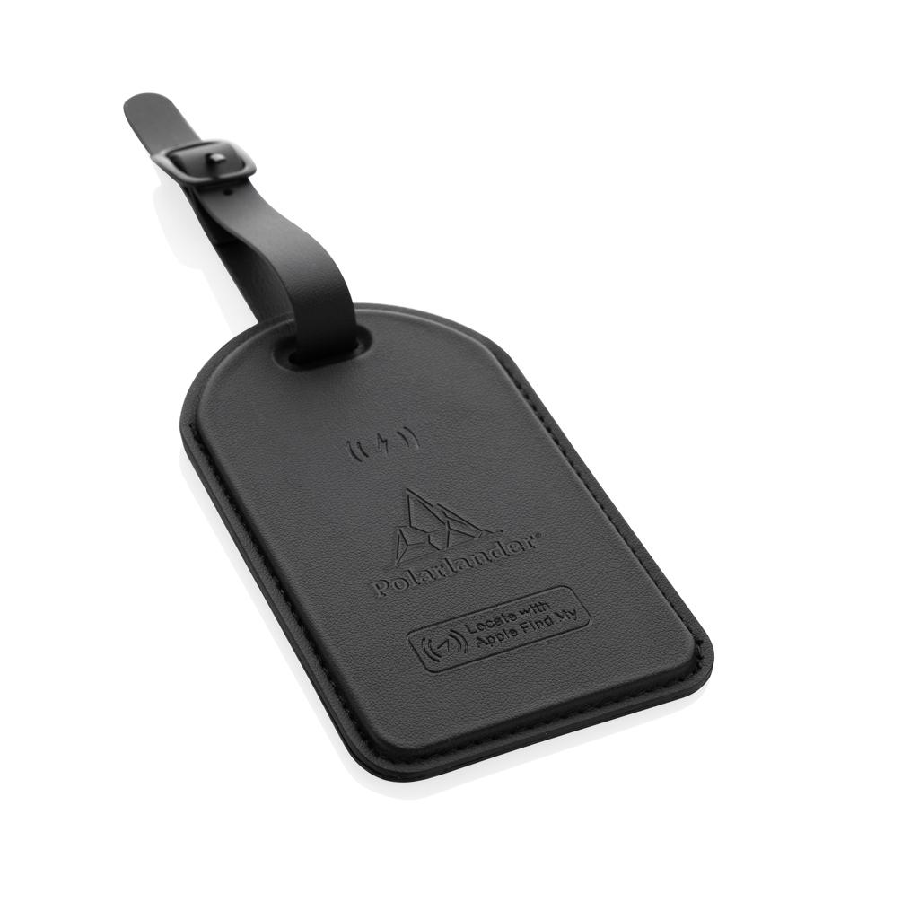 Globetrack RCSrPolyester luggage tag with worldwide locating black