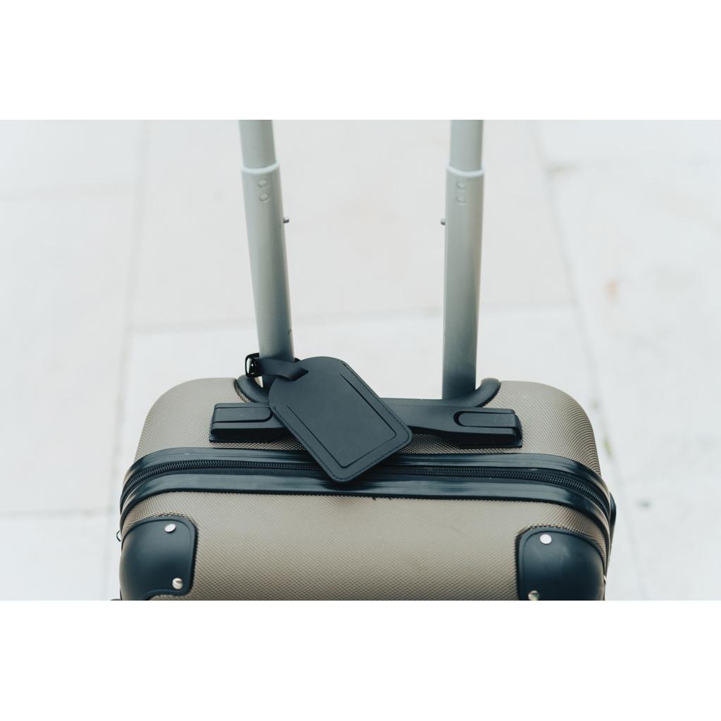 Globetrack RCSrPolyester luggage tag with worldwide locating black