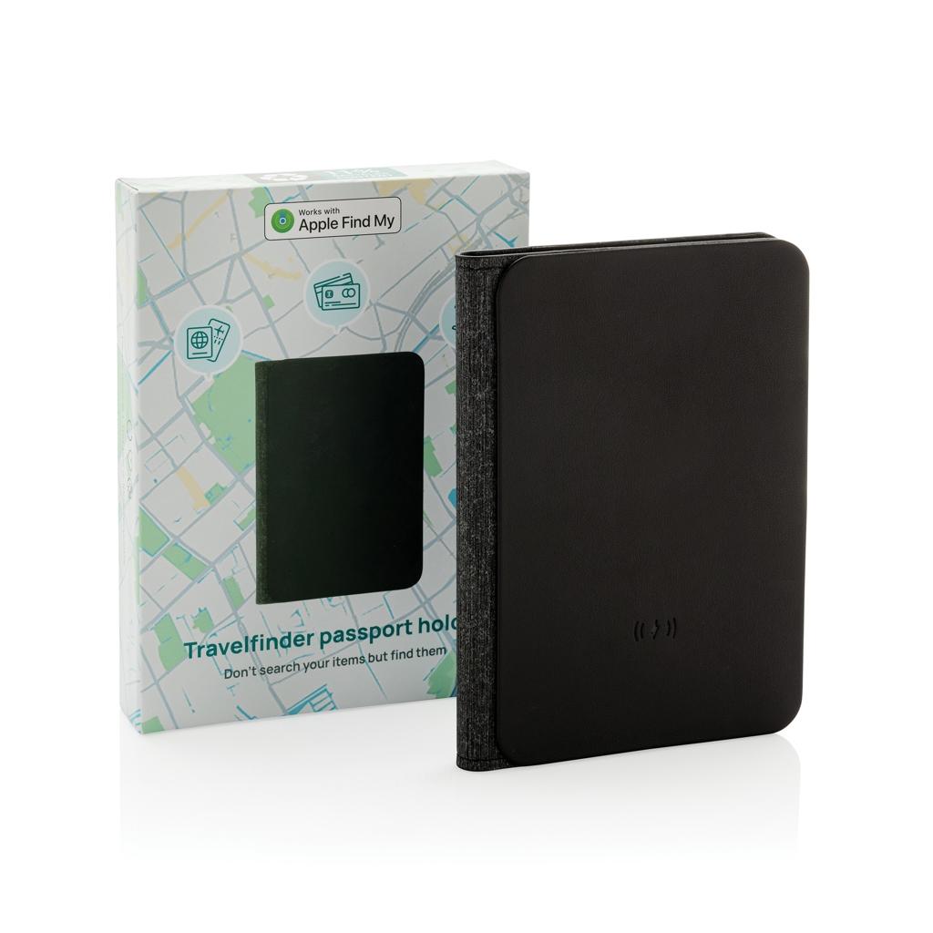 Trackmate RCS rpolyester passport holder worldwide locating black