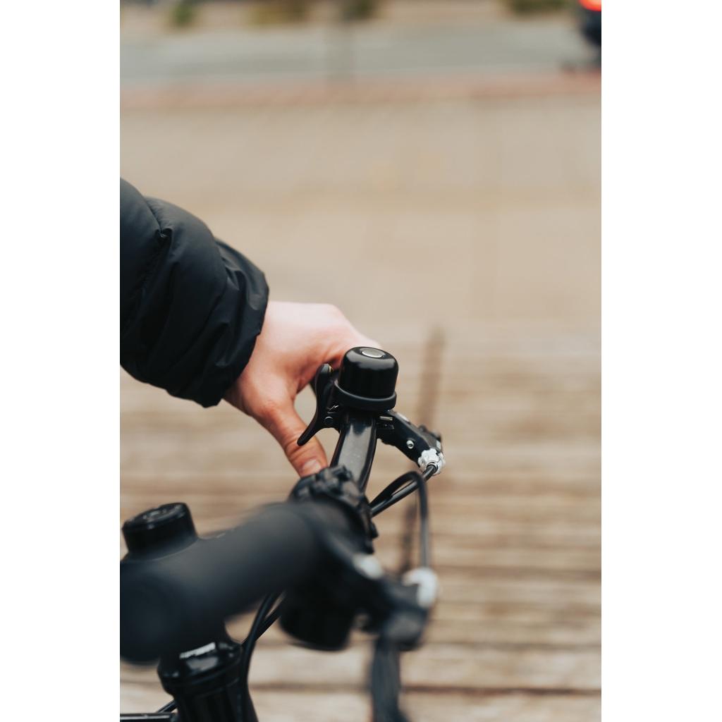 Pedalfinder bike bell with worldwide locating black