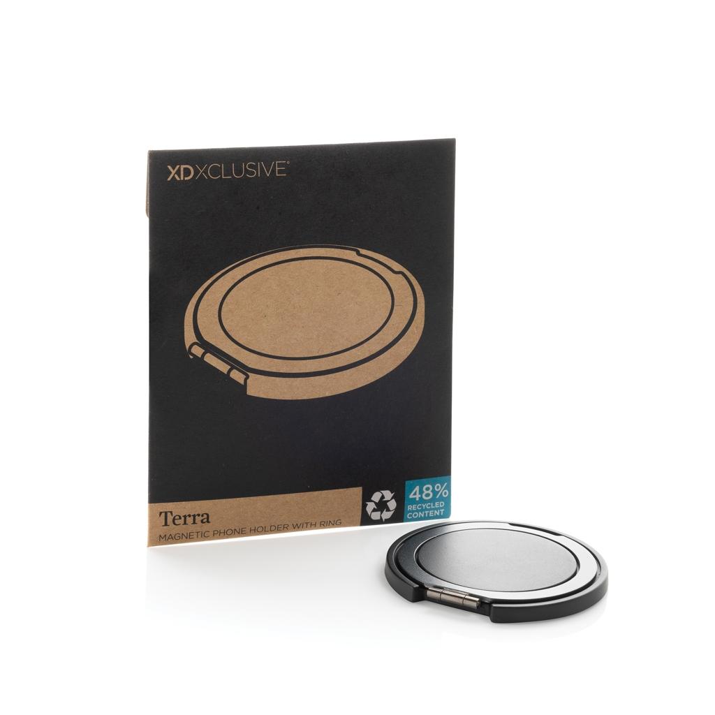 Terra Magnetic RCS rplastic magnetic phone holder with ring grey