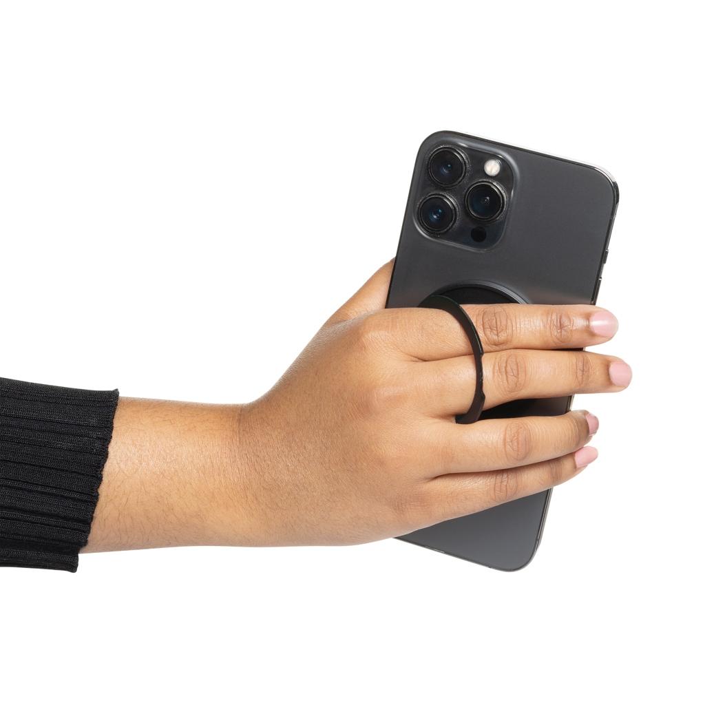 Terra Magnetic RCS rplastic magnetic phone holder with ring grey