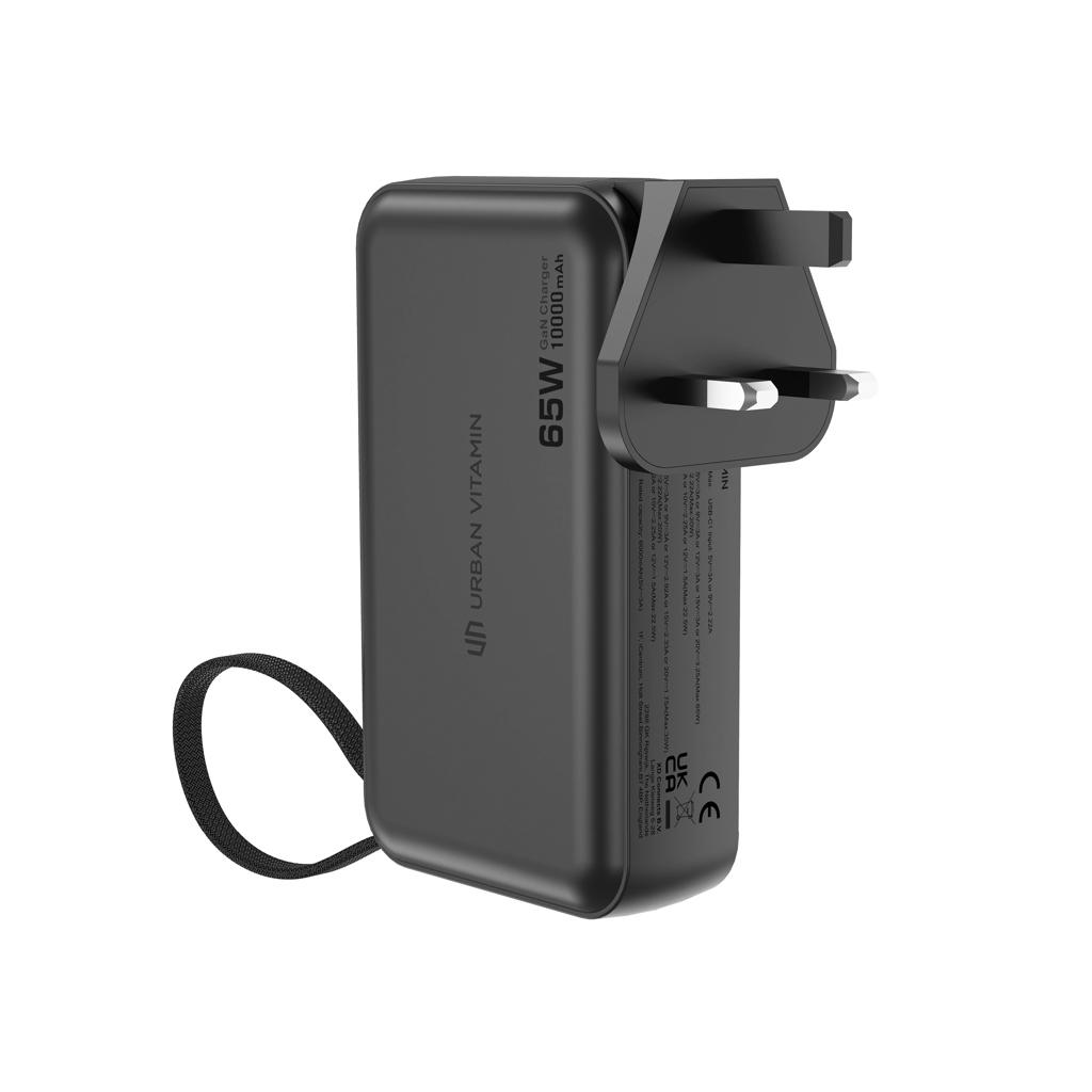 Urban Vitamin Eureka hybrid GANcharger 10000mah powerbank65W black
