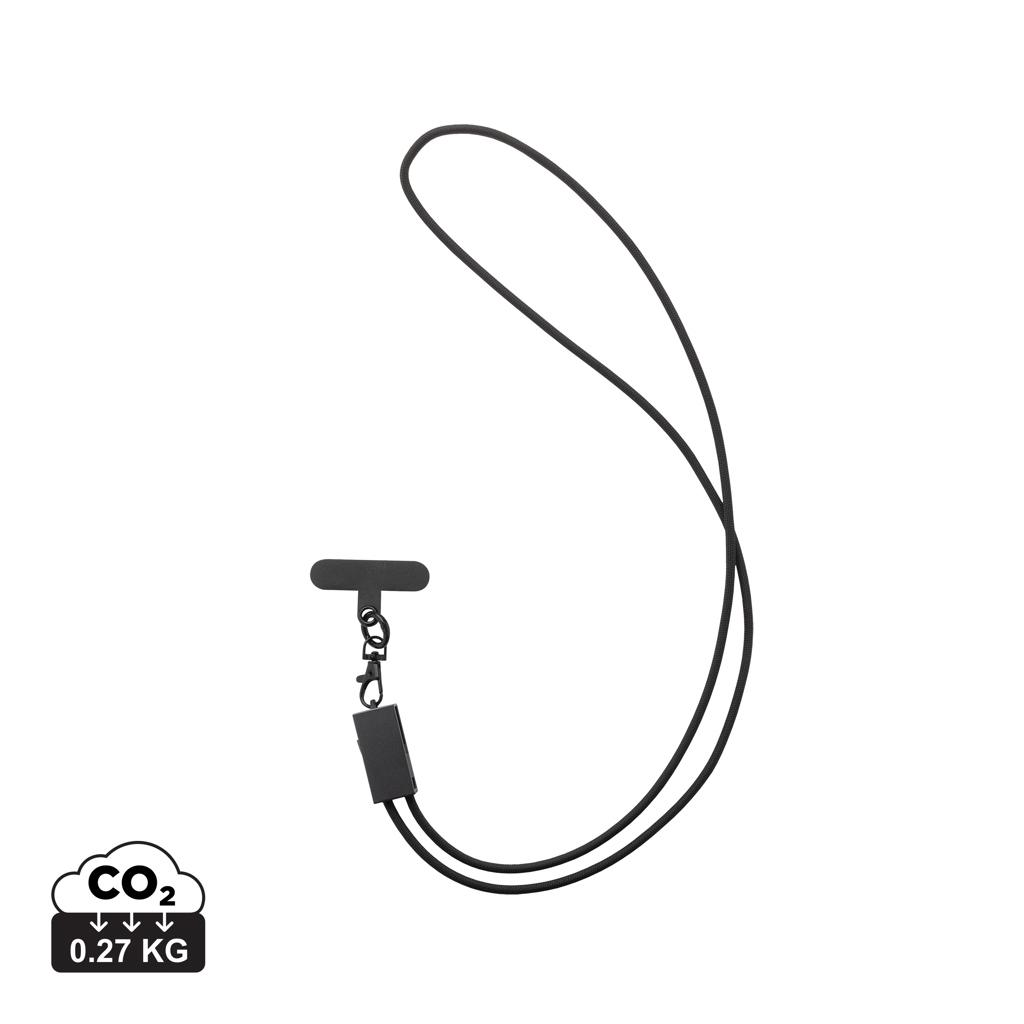 Terra RCS recycled PET phone cord with 60W dual charge cable grey