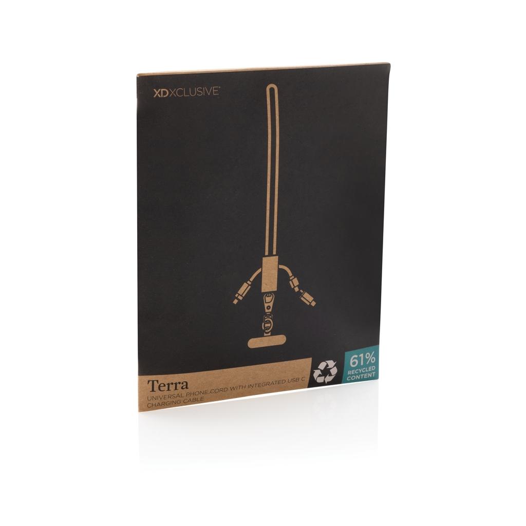 Terra RCS recycled PET phone cord with 60W dual charge cable grey