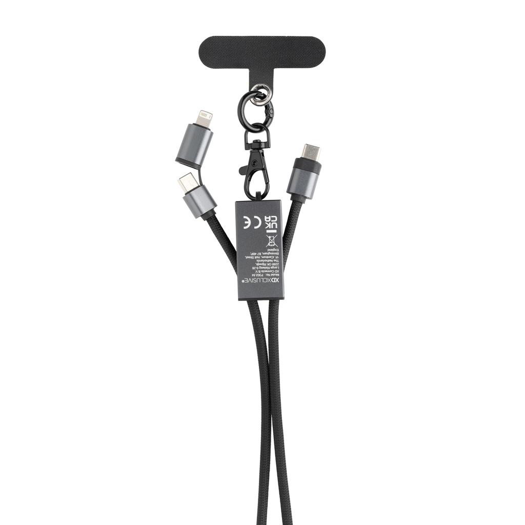 Terra RCS recycled PET phone cord with 60W dual charge cable grey