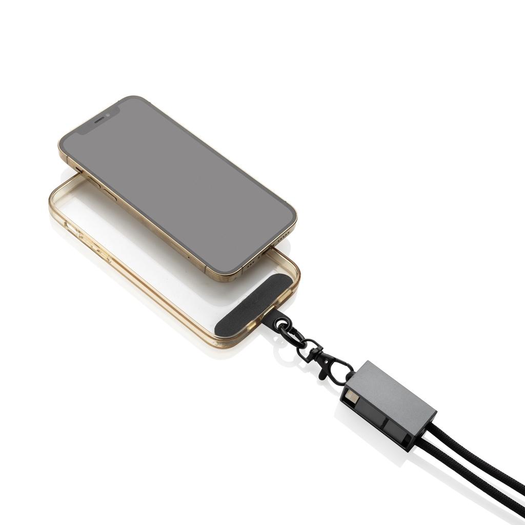 Terra RCS recycled PET phone cord with 60W dual charge cable grey