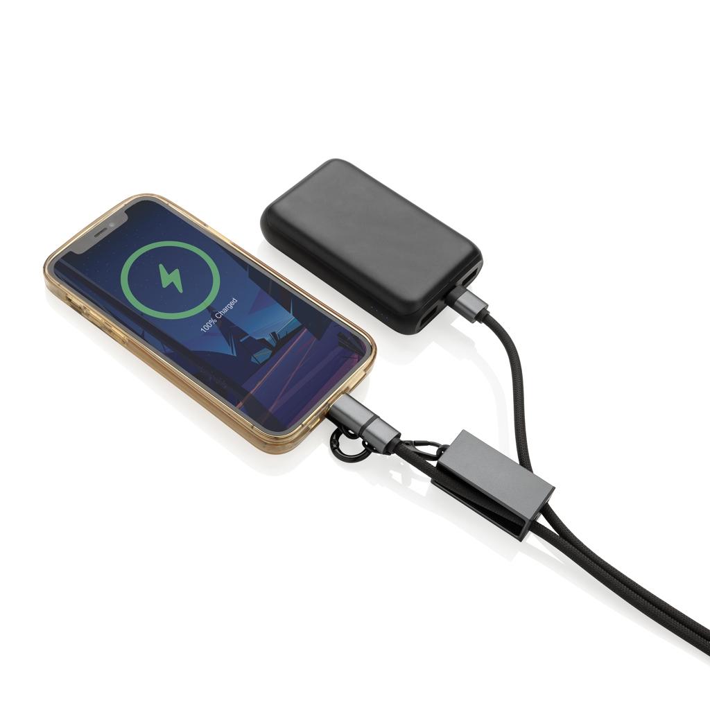 Terra RCS recycled PET phone cord with 60W dual charge cable grey