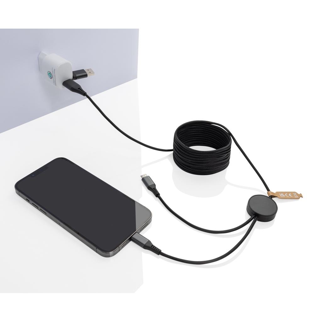 Terra RCS recycled PET 3 meter  4-in-1 cable grey