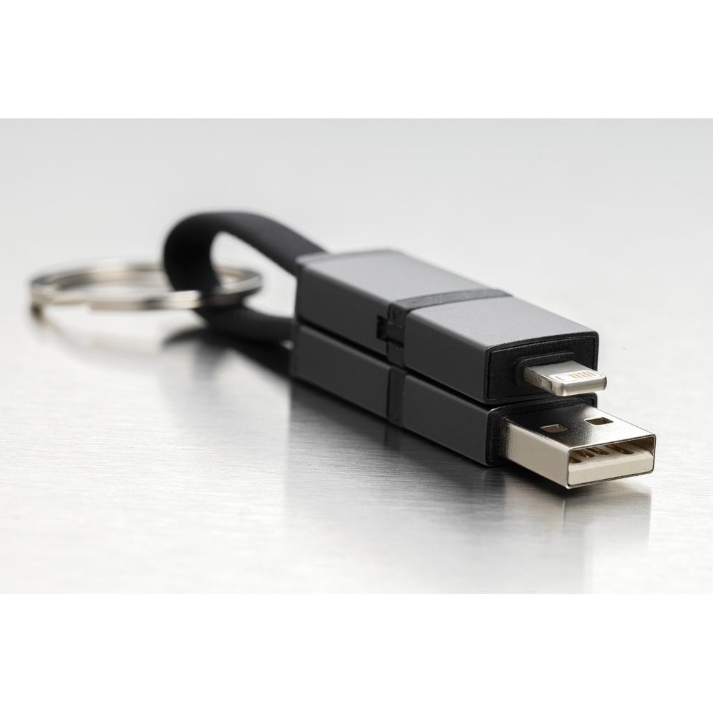 Terra recycled aluminum 4 in 1 60W fast charging cable grey