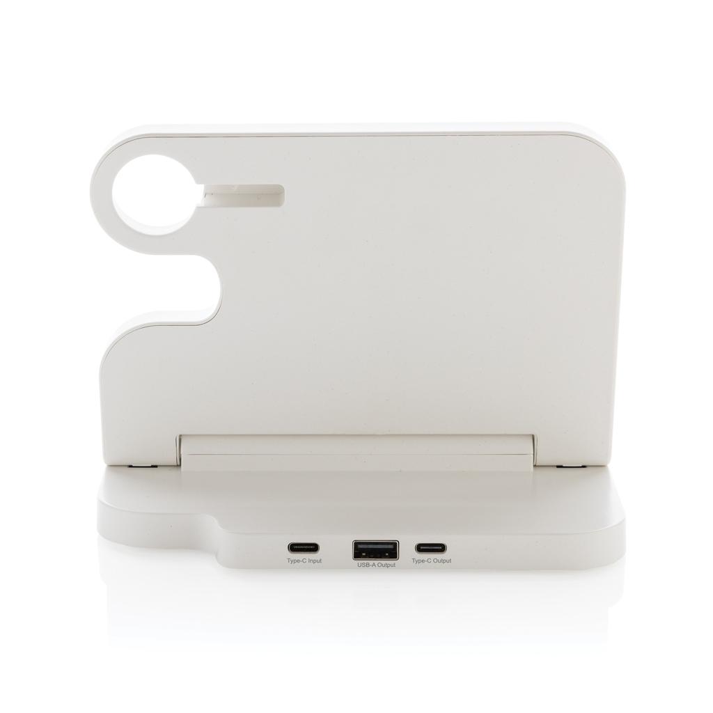 Joltz RCS recycled plastic dual 15W charger with iWatch slot transparent