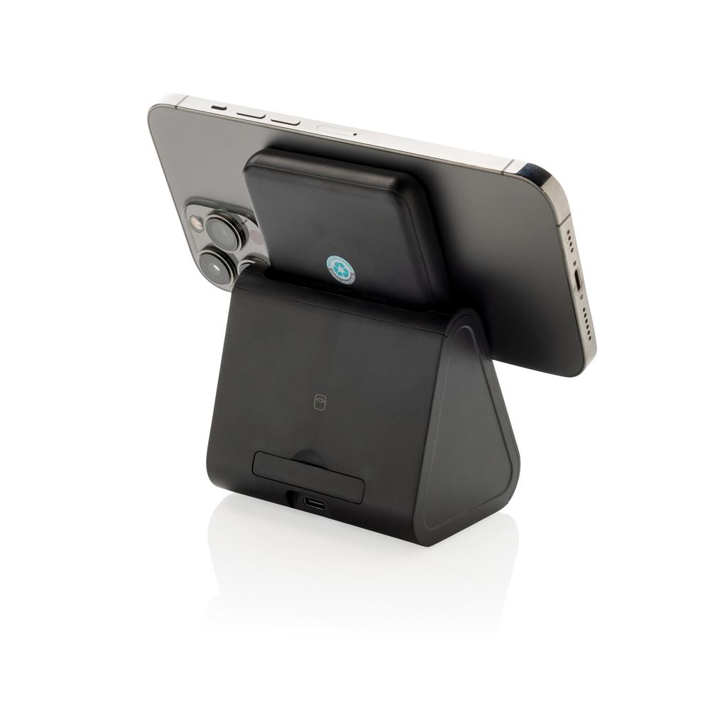 Powerbase RCS recycled plastic 3 in 1 charger with powerbank black