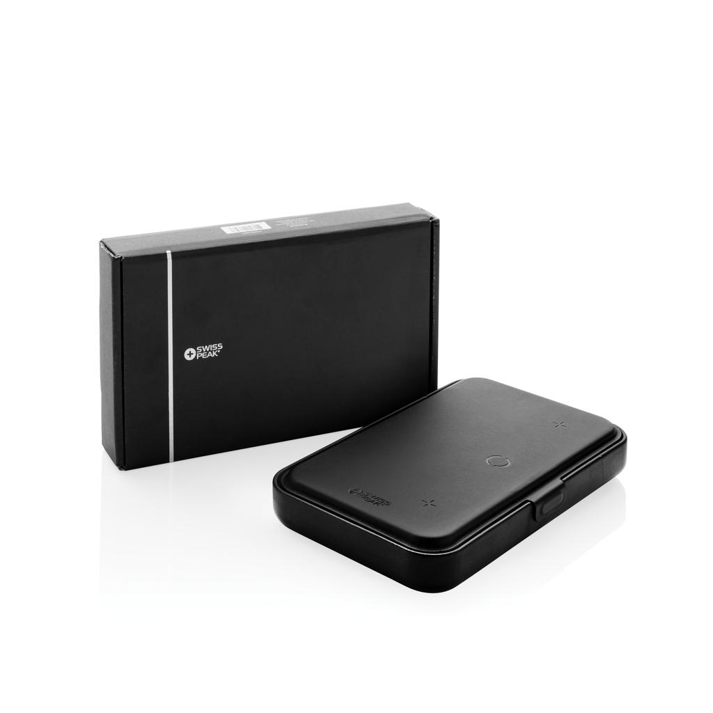 Swiss Peak RCS recycled travel case with 3 in 1 charger black