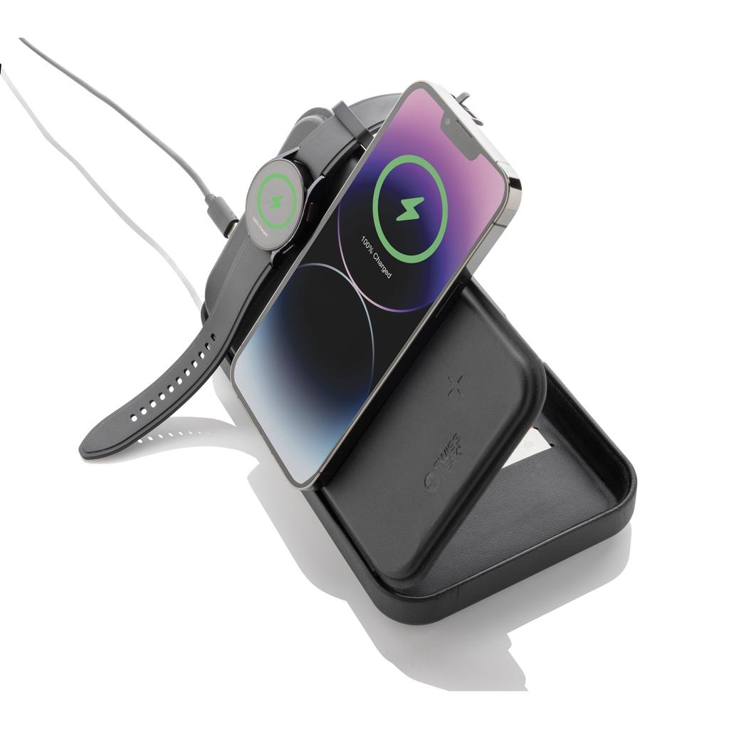 Swiss Peak RCS recycled travel case with 3 in 1 charger black