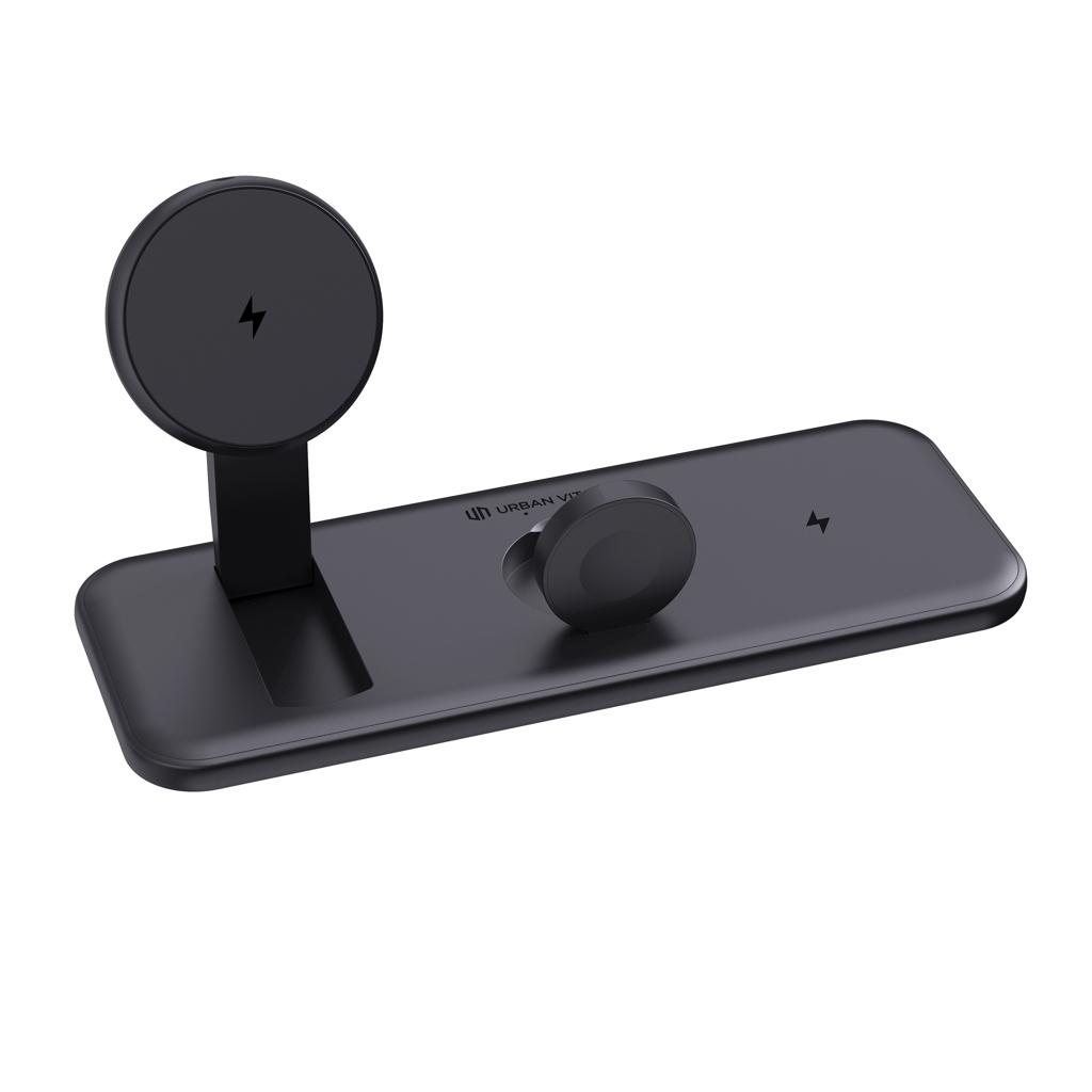 Urban Vitamin Torrance 3 in 1 magnetic 15W charger black