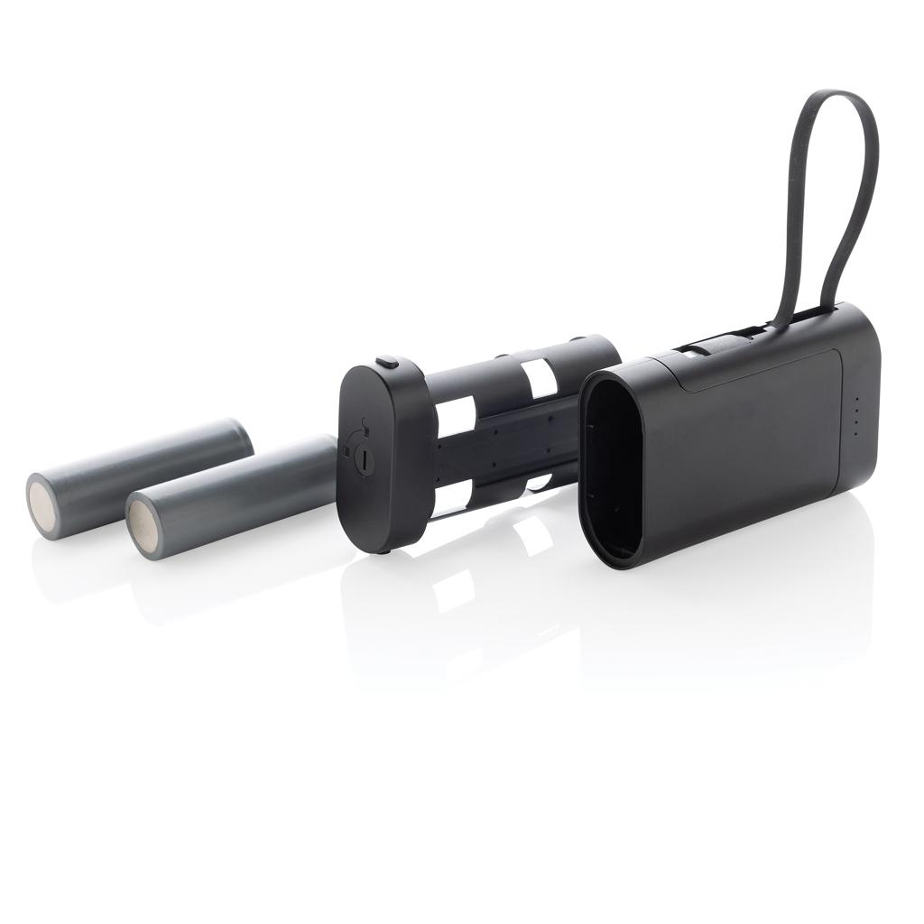 CycleCell 10,000 mah removable battery powerbank black