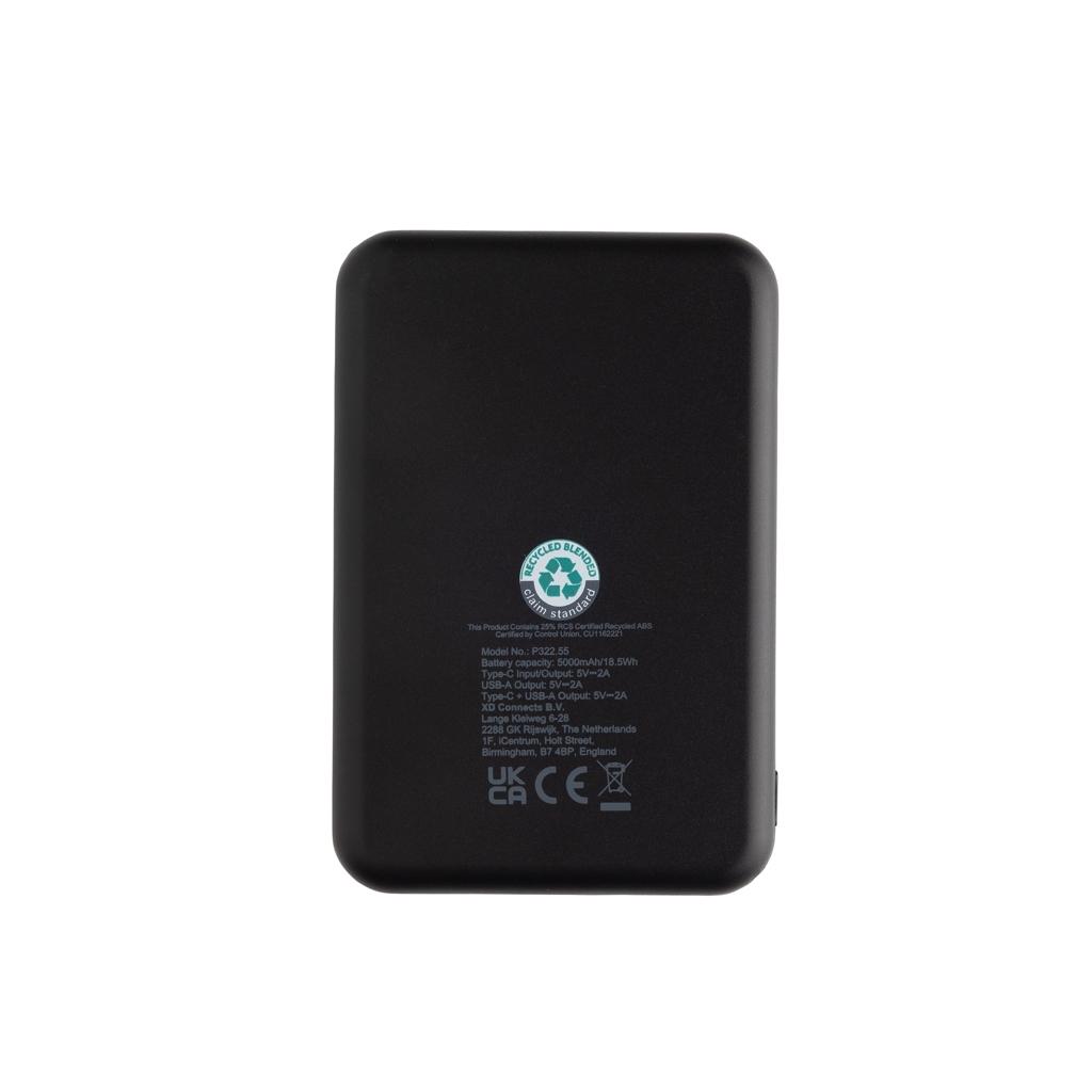 Boostcore RCS recycled plastic powerbank 5.000mAh with USB C black