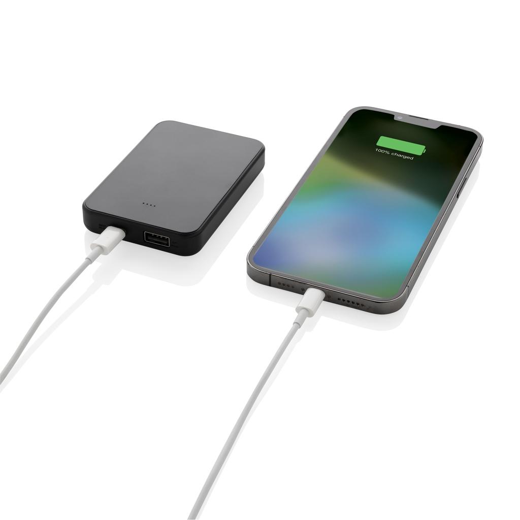 Boostcore RCS recycled plastic powerbank 5.000mAh with USB C black