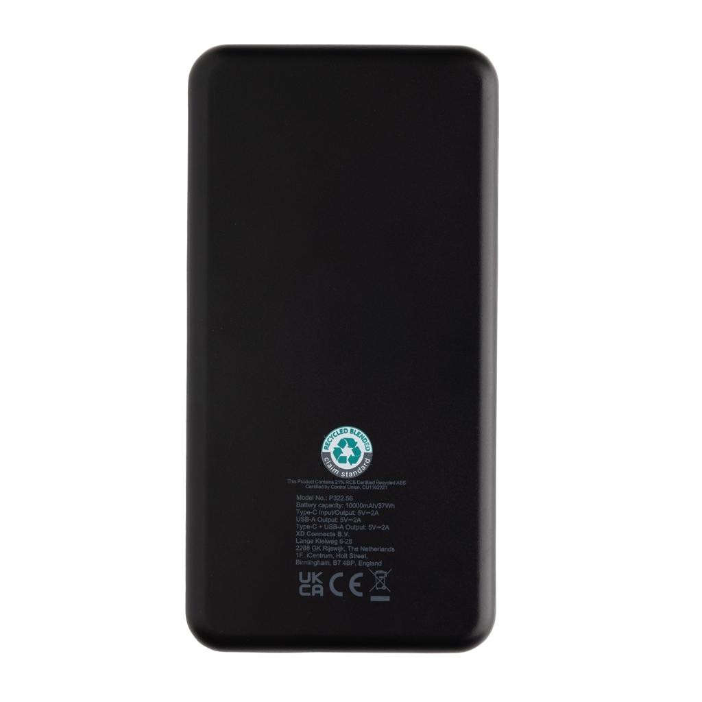 Boostcore RCS recycled plastic powerbank 10.000mAh USB C black