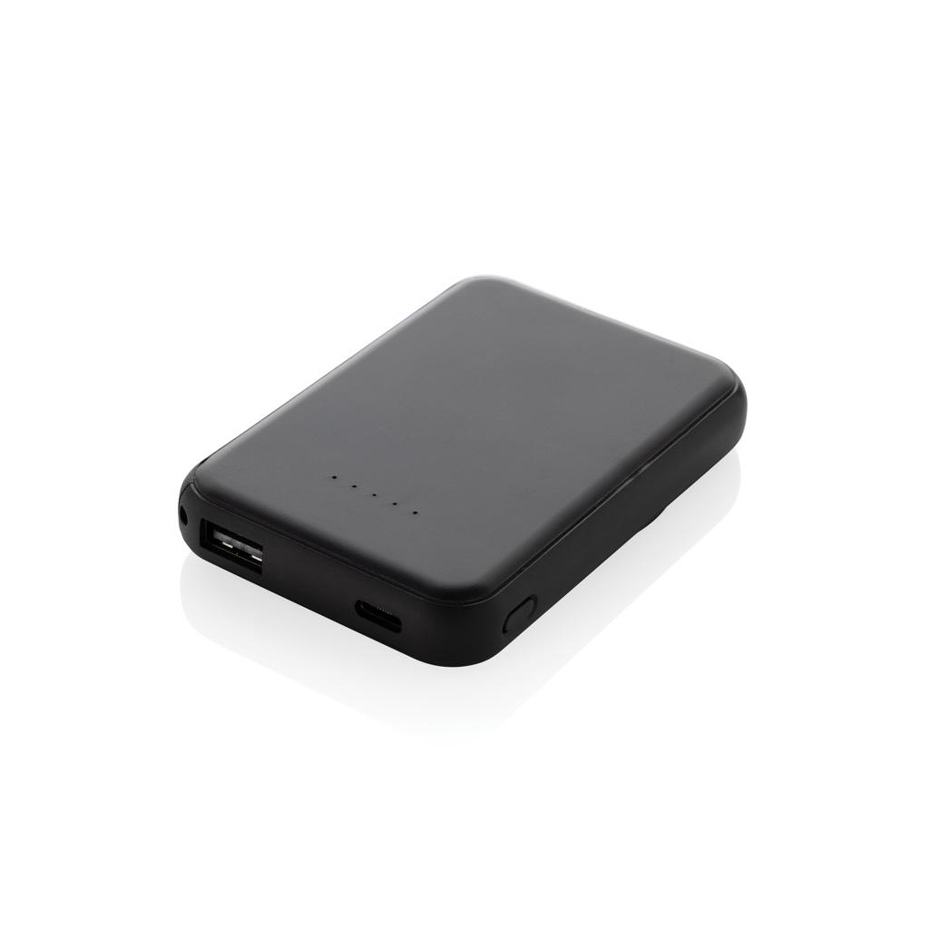Stellar RCS recycled plastic 5000 mah 5W magnetic powerbank black