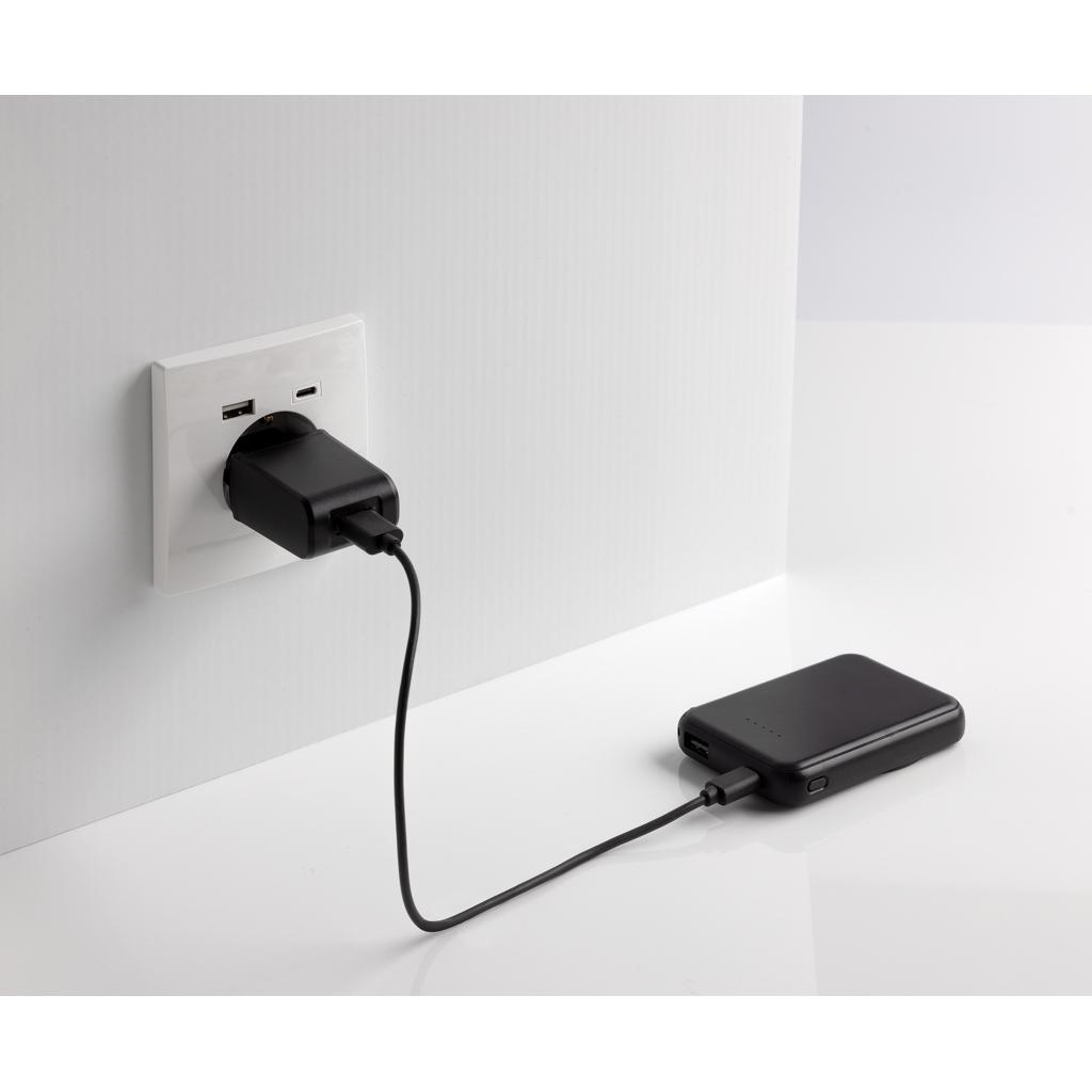 Stellar RCS recycled plastic 5000 mah 5W magnetic powerbank black