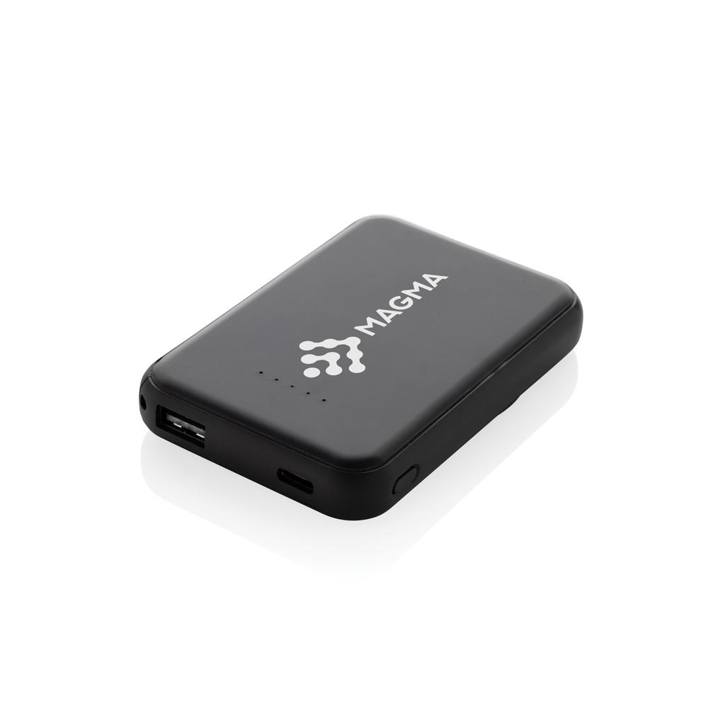 Stellar RCS recycled plastic 5000 mah 5W magnetic powerbank black