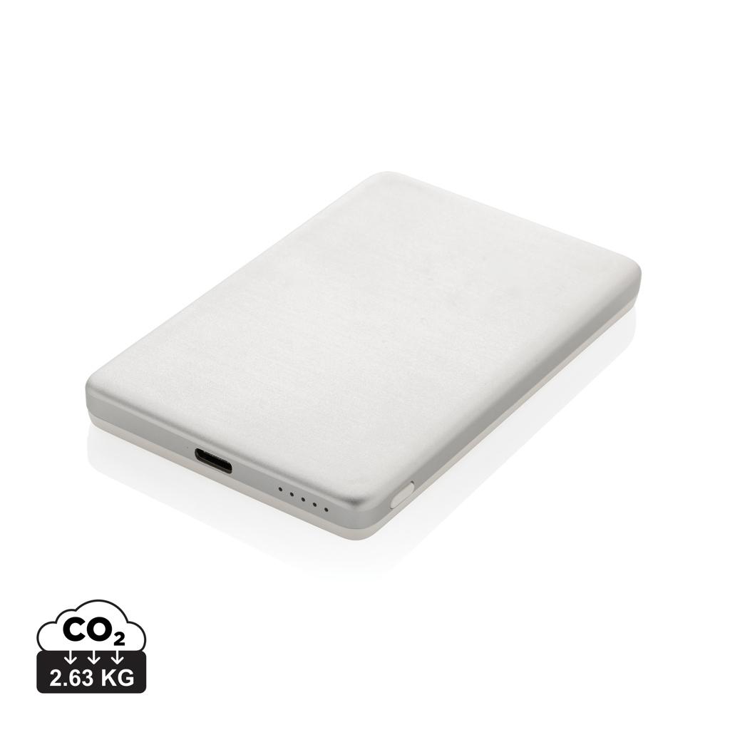 Orion RCS recycled aluminum 5000 mah 5W magnetic powerbank silver