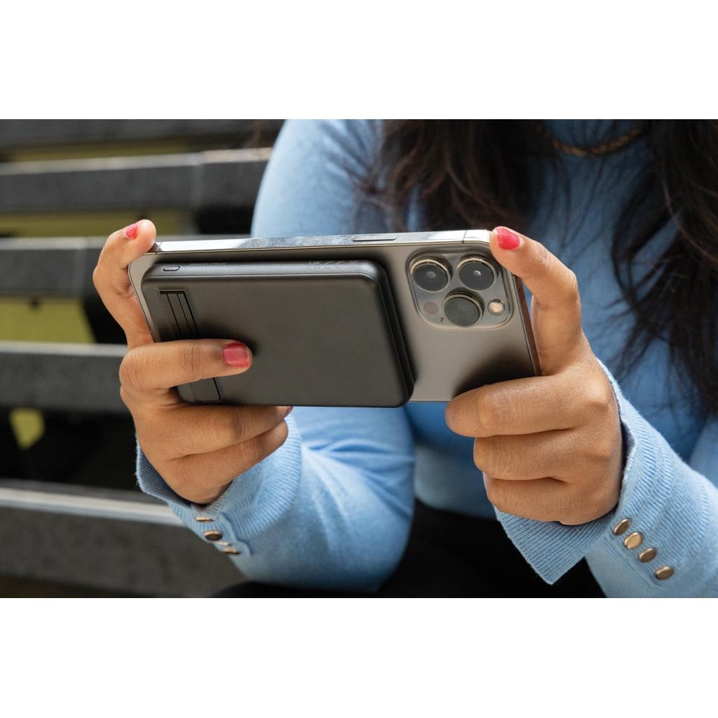 Zen RCS rplastic 5000 mah 5W magnetic bamboo powerbank black