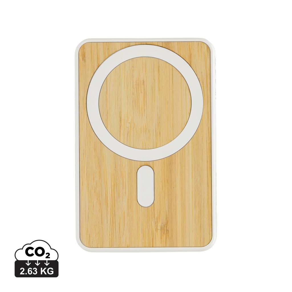 Zen RCS rplastic 5000 mah 5W magnetic bamboo powerbank transparent