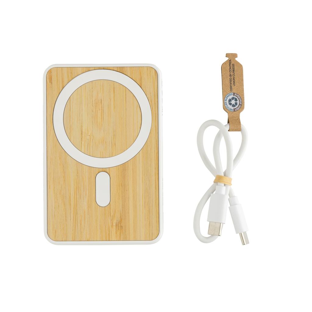 Zen RCS rplastic 5000 mah 5W magnetic bamboo powerbank transparent