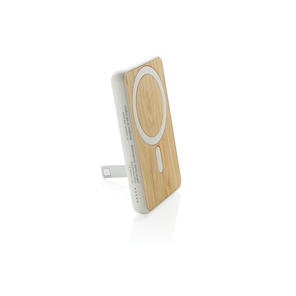 Zen RCS rplastic 5000 mah 5W magnetic bamboo powerbank transparent