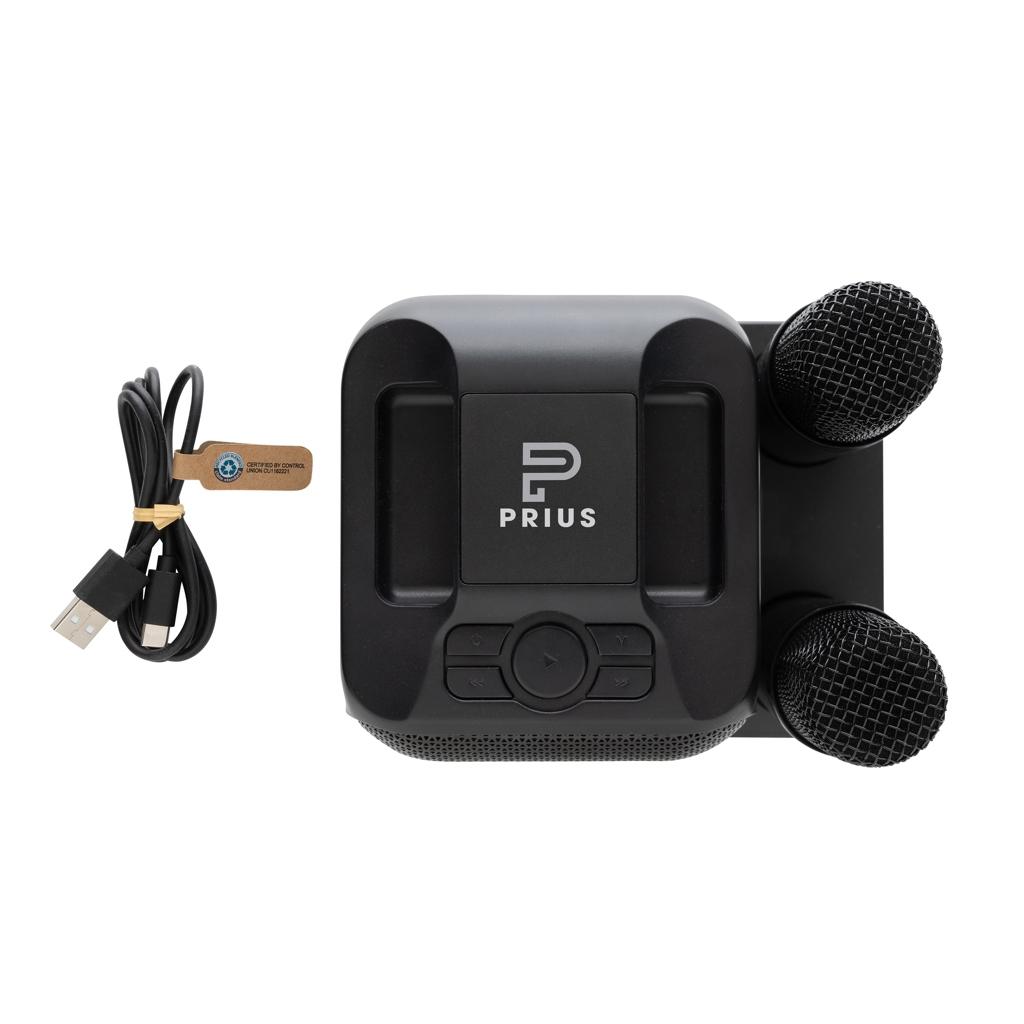 Singvibe RCS recycled plastic karaoke set with double mic black