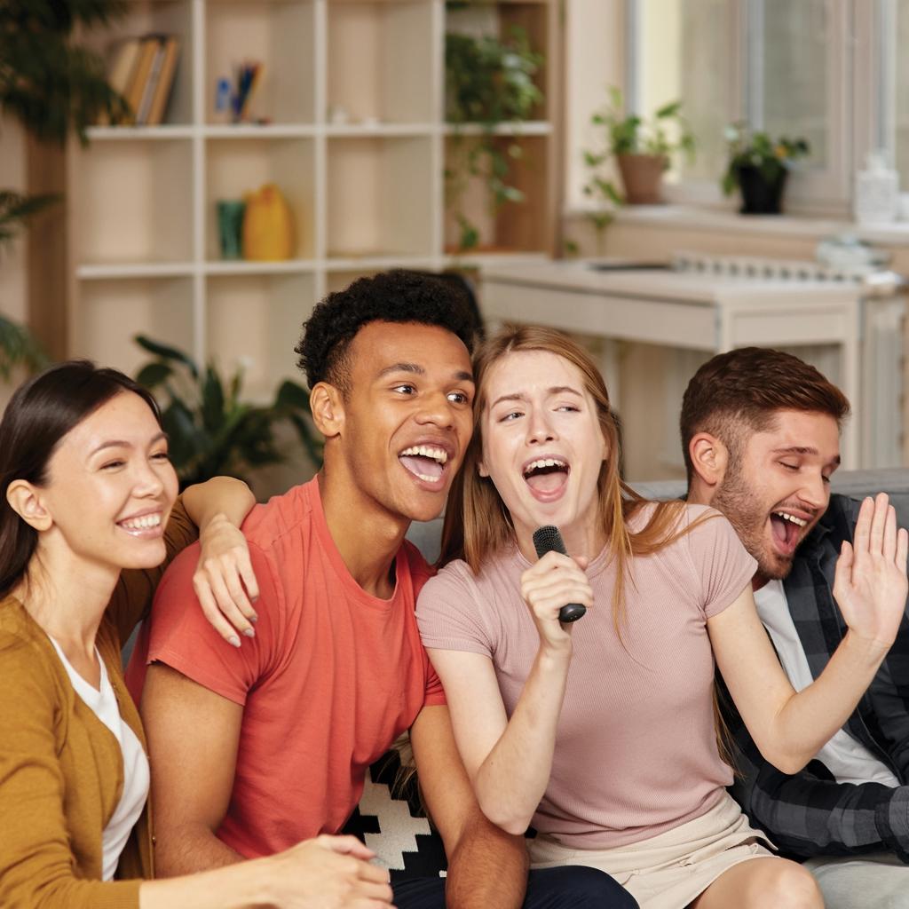 Singvibe RCS recycled plastic karaoke set with double mic black