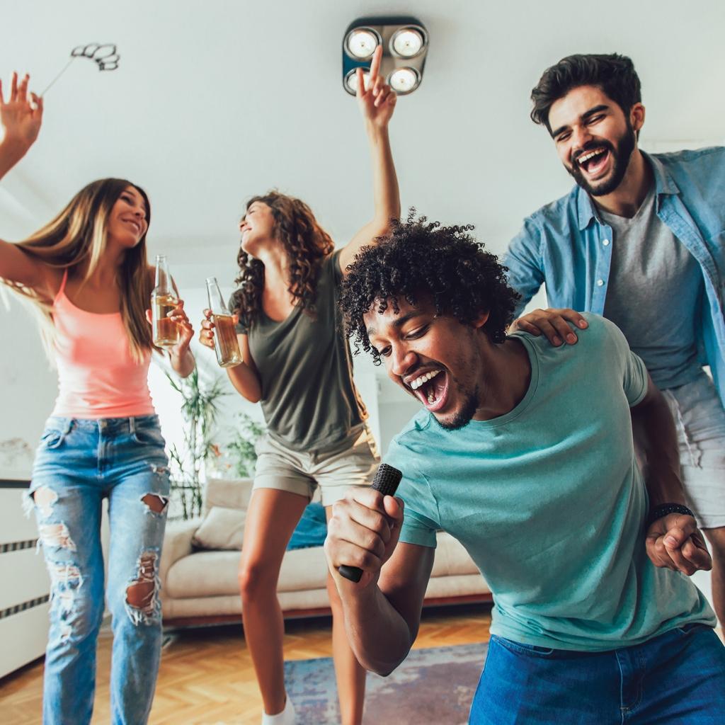 Singvibe RCS recycled plastic karaoke set with double mic black