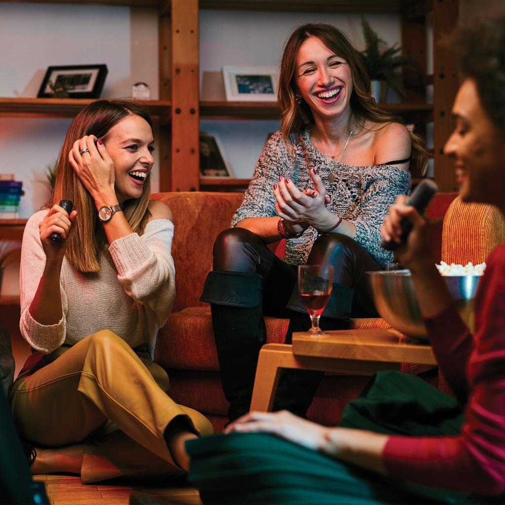 Singvibe RCS recycled plastic karaoke set with double mic black